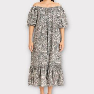 Vintage Reyn Spooner Women’s Dress Medium Reverse Weave Maxi 100% Cotton Hawaii